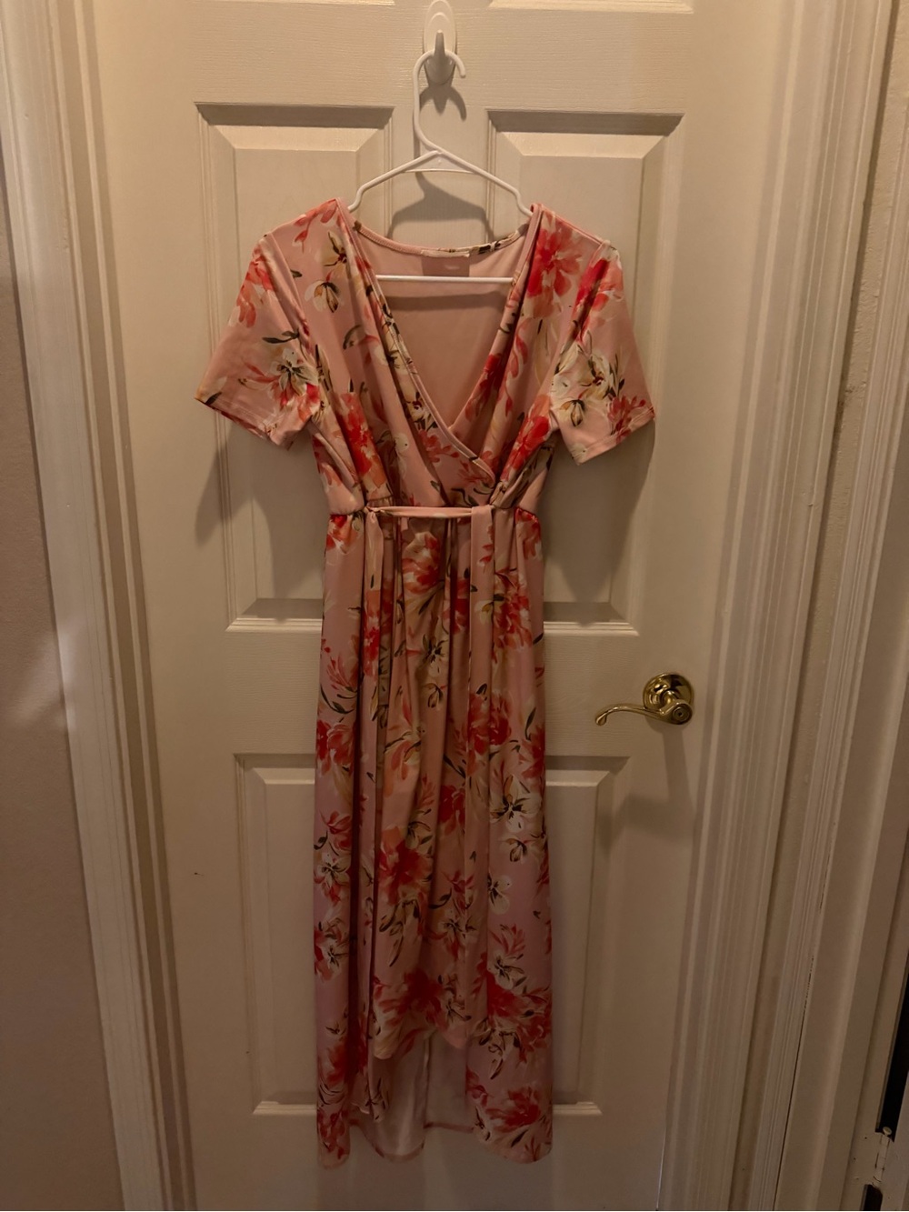Maternity Dress Pinkblush Pink Floral High-Low Wrap Dress
